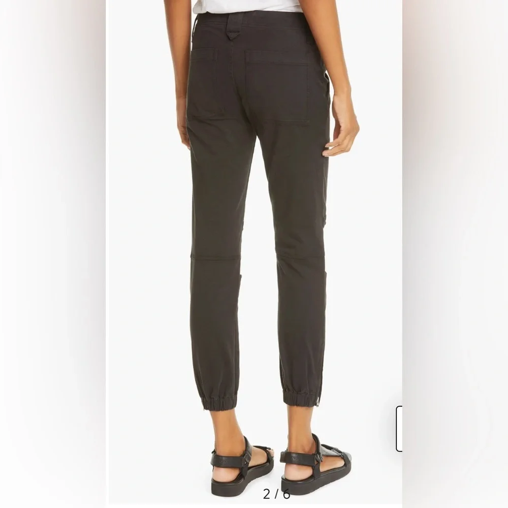 Frame Trapunto Stitch Zip Cuff Moto Pants - Picture 4 of 13